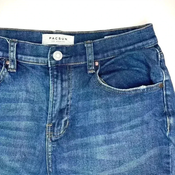 Pacsun Womens Vintage Icon Blue Denim Shorts Size- 27 - Picture 2 of 7